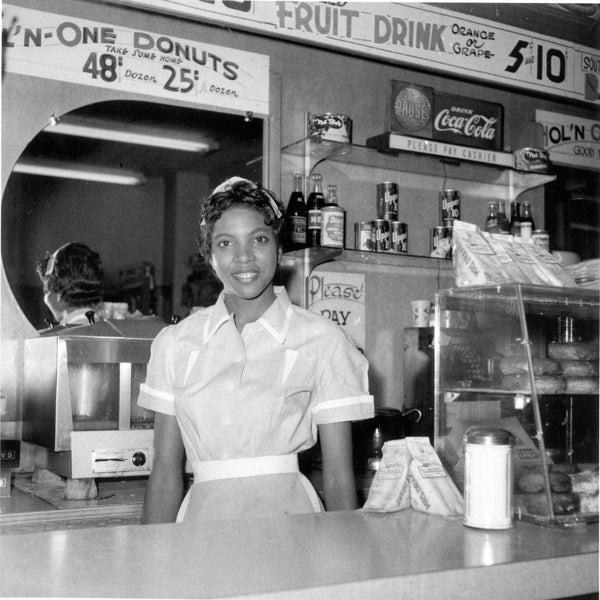 This 1950s photo captures Helen Ann Smith as she poses at the counter of the Harlem House diner, a restaurant chain based in Memphis to serve African-American customers who were denied service at lunch counters in the South. “That is such a beautiful picture," Withers is quoted as saying. This location was on Beale Street and it was very, very popular with musicians.