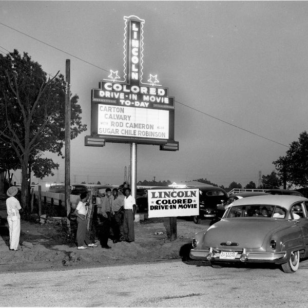The Lincoln Drive-In opened in 1951 as the first theater completely owned and operated by African Americans. In addition to a 40x60 screen, it had a stage where bands and entertainers could perform.