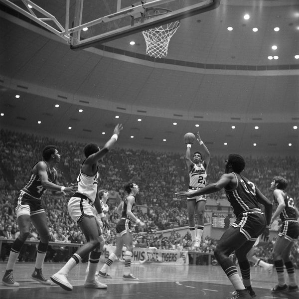 In 1973, basketball star Larry Finch brought a heavily segregated Memphis together. Leading Memphis State to the NCAA Finals against UCLA, Finch’s performance united fans of every background. Despite UCLA claiming victory 87-66, his leadership on the court made him a hometown hero and symbol of Memphis pride.