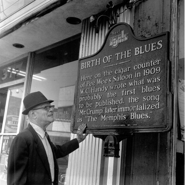 In 1912, W.C. Handy composed ‘Memphis Blues,’ a song that earned Memphis its title as ‘Home of the Blues’. This photo captures the sign in downtown Memphis that commemorates that honor.